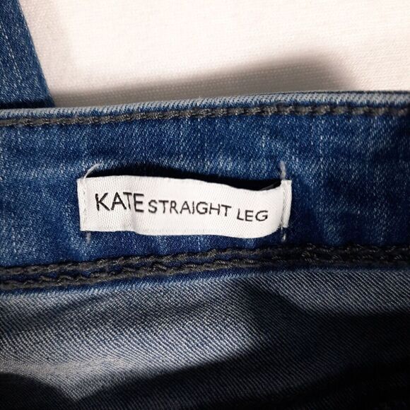 Black Daisy Embroidered Flower Stretch Jeans Junior Size 5/27 Kate Straight Leg - Picture 8 of 14